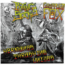 BITING SOCKS / CRIPPLED FOX "Hermanos Thrashing Unidos" Colored Vinyl Split EP